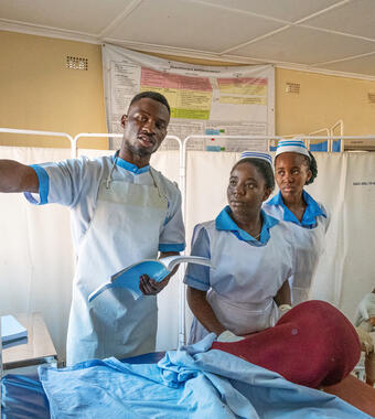 Students in a training in Zambia, St. Lukes College of Nursing.